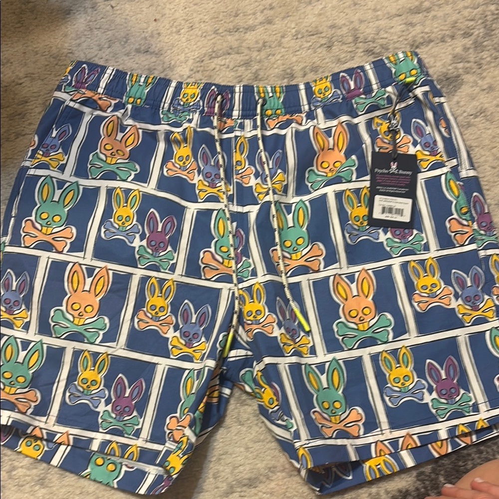 Psycho Bunny Men's Blue Swim Shorts